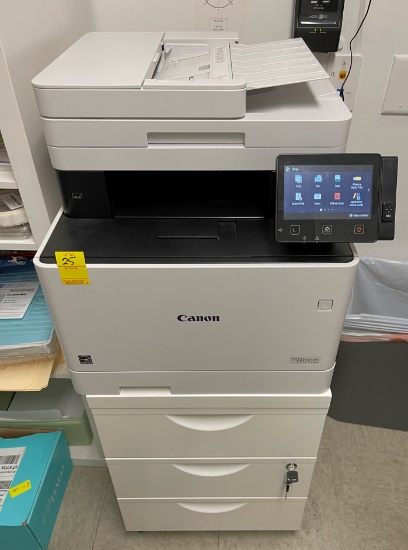CANON COPIER MODEL COLOR IMAGE CLASS MF743CDW, WITH 3 DRAWER FILE CABINET & KEY