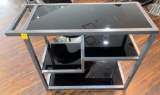 QTY. - 3 WORK STATION TABLES (METAL & GLASS) 40