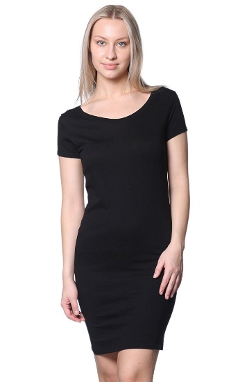 Organic cotton short sleeve t-shirt dress (size XS) Color Black, Brand: Brave Original Designs