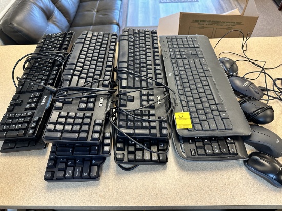 Lot of 9 Keyboards and 5 Mice