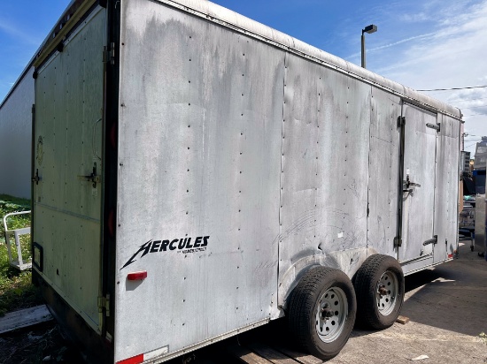 2005 HERCULES HOMESTEAD TRAILER, ENCLOSED WITH SIDE DOOR 16FT. LONG X 7' WIDE X 8' TALL