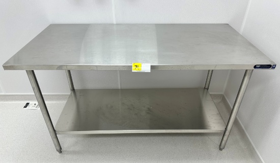 AMTEKCO WASSERSTROM STAINLESS STEEL TABLE (30" W X 60" L X 34" H)
