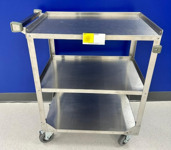 STAINLESS STEEL ROLLING CART (16"W X 24"L X 32"H)