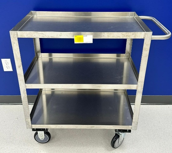 STAINLESS STEEL ROLLING CART (18"W X 30"L X 36"H)