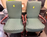 LOT OF 2 UPHOLSTERD ARM CHAIRS