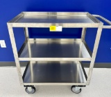 STAINLESS STEEL ROLLING CART (18