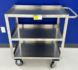 STAINLESS STEEL ROLLING CART (18