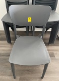 QTY 10 DARK GREY PLASTIC CHAIRS X $