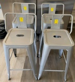 QTY 4 METAL COUNTERTOP CHAIRS X $