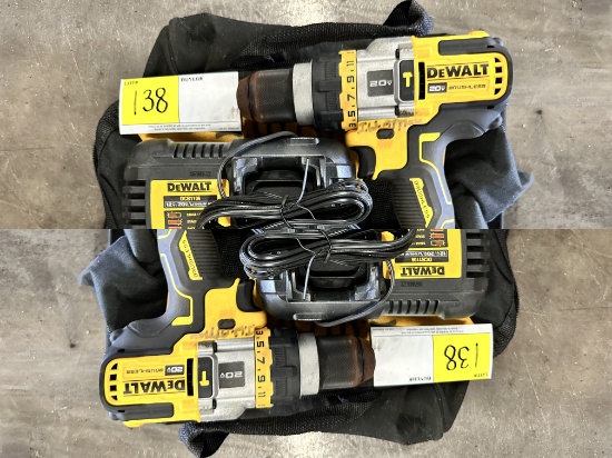 DEWALT CORDLESS DRILL, DEWALT 6AMP BATTERY, & CHARGER