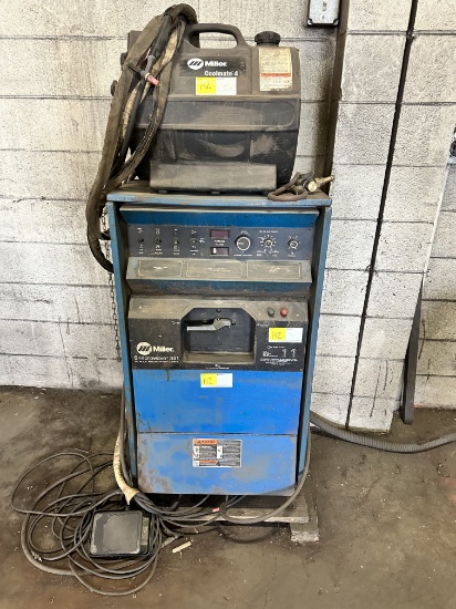 MILLER SYNCROWAVE 351 AC/DC POWER SOURCE & MILLER COOLMATE 4, WELDER