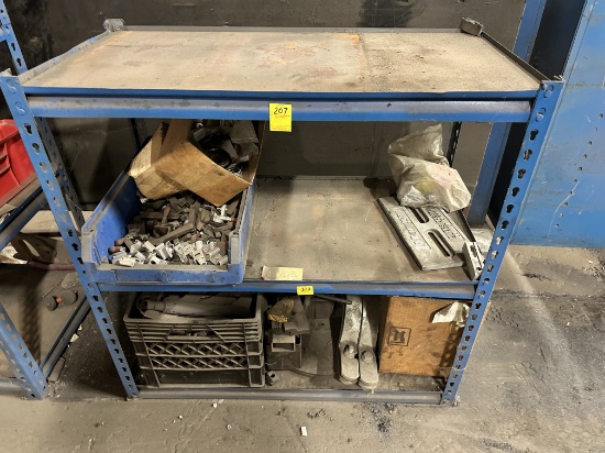METAL SHELF WITH CONTENTS