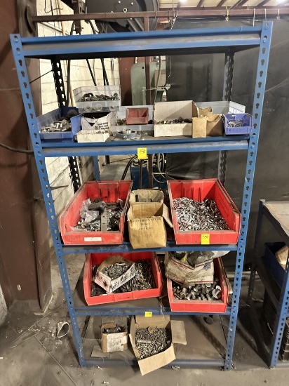 METAL SHELF WITH CONTENTS