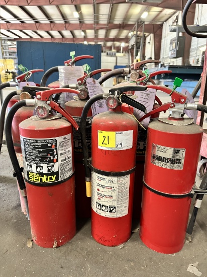 LOT OF 9 FIRE EXTINGUISHERS