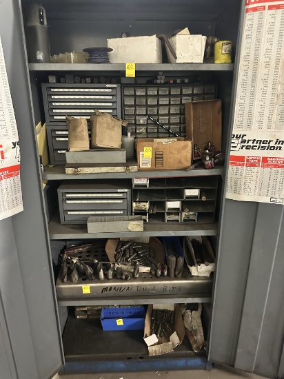 METAL CABINET WITH CONTENTS