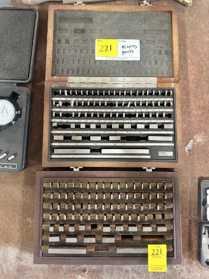 LOT OF 2 GAUGE BLOCK SETS (MISSING PIECES)