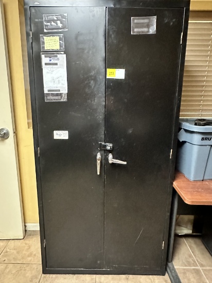 METAL CABINET WITH CONTENTS