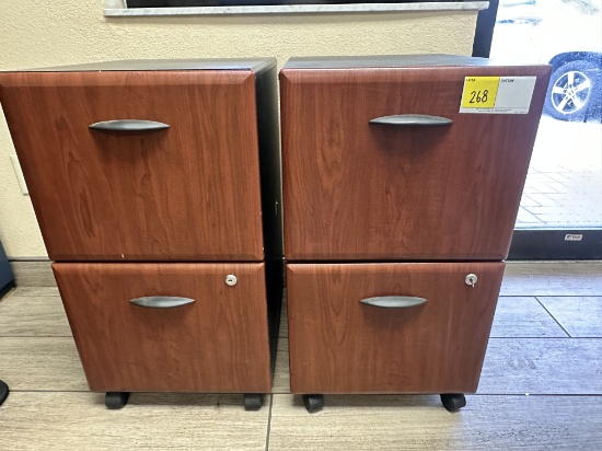 LOT OF 2 CABINETS ON WHEELS