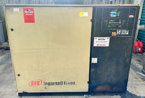 IR INGERSOLL RAND 50 HP, MODEL #UP6-50PE-125, ROTARY AIR COMPRESSOR