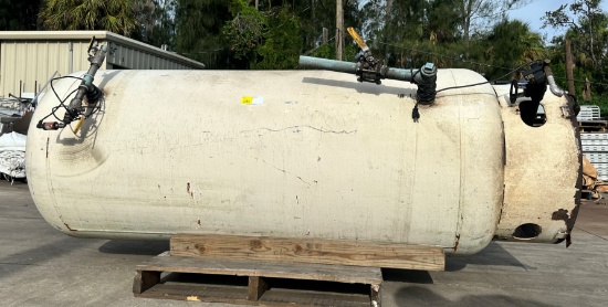 COMMERCIAL STEEL TANK, 8 FT. TALL, APPROX. 30" DIAMETER