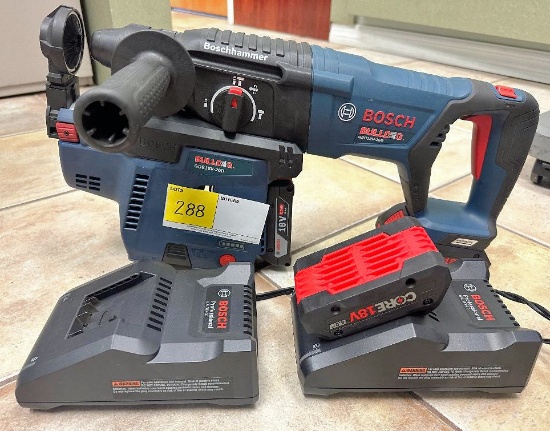 BOSH GBH18V-26DK26GDE, 18V SDS-PLUS ROTARY HAMMER KIT W/ DUST EXTRACTOR
