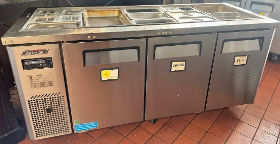 TURBO AIR MODEL JBT-72, COLD FOOD BAR, 15 PAN CAPACITY