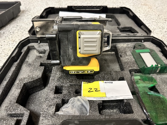 DEWALT CORDLESS 12V MAX, LITHIUM ION, XR2AH, LASER LEVEL WITH BATTERY AND CASE