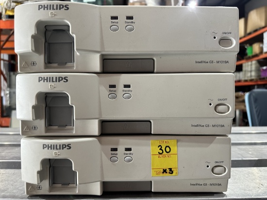 Lot of 3 Philips IntelliVue G5 - M1019A