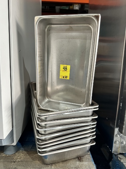 Qty. 10 Polar Ware 1202 (2-1/2 QT/2.38L)  300 Series Stainless Steel Pans,  X $