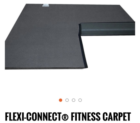 Dollamur Flexi-Connect Fitness Carpet (Charcoal Grey) 6' X 40' X 1 3/8"