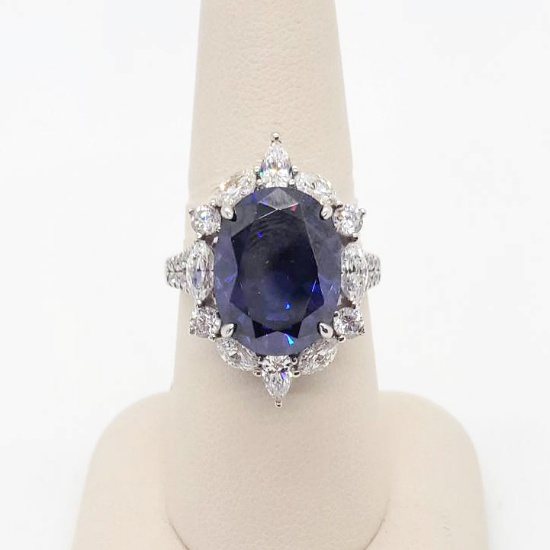 Sapphire and Diamond Ring  |  Retail Value: $199