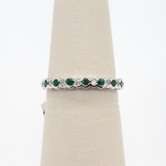 Emerald and Diamond Ring  |  Retail Value: $1,225