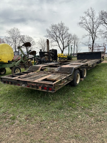 Flat Bed 5th Wheel Drop Deck Trailer NO TITLE