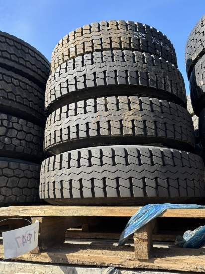 (4) 255-70R x 22.5" TIRES HP