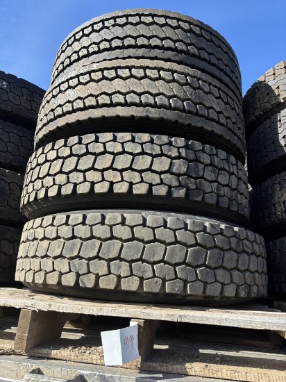 (4) 295-75 x 22.5" TIRES HP
