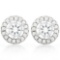 CLASSY 2 1/3 CARAT (34 PCS) FLAWLESS CREATED DIAMOND 925 STERLING SILVER EARRINGS