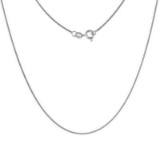 CHARMING ! WHITE GOLD PLATED 925 STERLING SILVER SNAKE CHAIN-20 INCHES