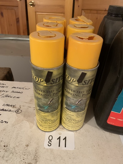 SIX HIGH VIS YELLOW INVERTED MARKING PAINT