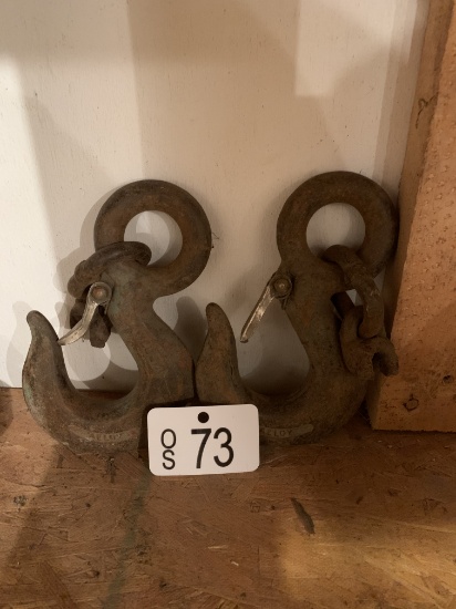 TWO HEAVY DUTY ALLOY HOOKS