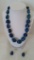 Blue Onyx Necklace and earing