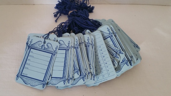 Vintage Lot of Blue Hang  tags