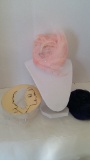 Two piece Feather head bands or Bun covers