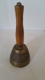 Brass small bell with wood handle from the Famous Bollee company in France