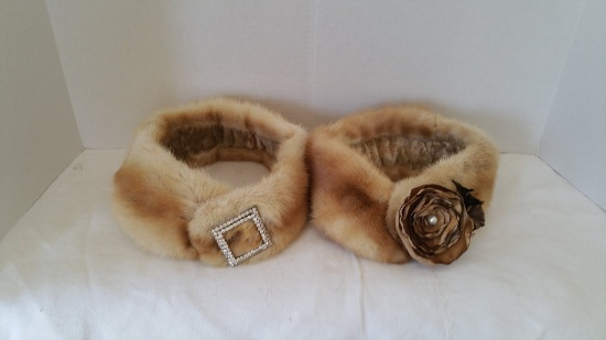 Blond Mink Fur Collars