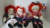 Raggedy Ann and Andy LOT of Dolls