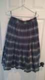 Plaid Pendleton Wool Skirt