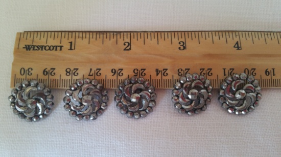 Five Marcasite buttons