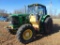 2010 John Deere 7230 Mowing Tractor, s/n h630625, cab, a/c, attached 2010 tiger side boom mower,