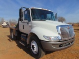 2007 IHC 4300 S/A Ext Cab Flatbed Truck , s/n 1htmmaal47h425756, dt 466 eng, auto trans, od reads