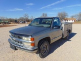 1999 Chevy 2500 pickup, s/n 1gbgc24r3yf408838, v8 eng, auto trans, utility bed, od reads 164486